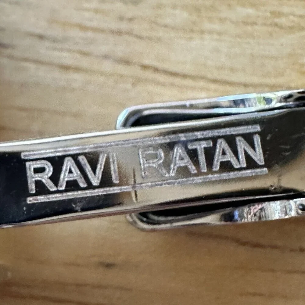 Ravi Ratan Signed Oil Drilling Rig Cufflinks 1 Inch‎ Energy Sterling 16.1 Grams